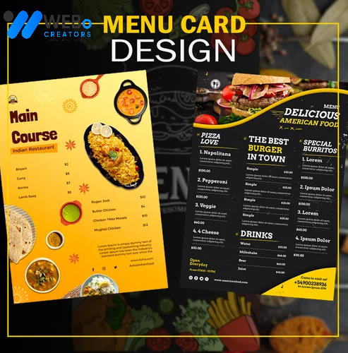 Restaurant digital menu board Manama menu printing services online food menu design 2026